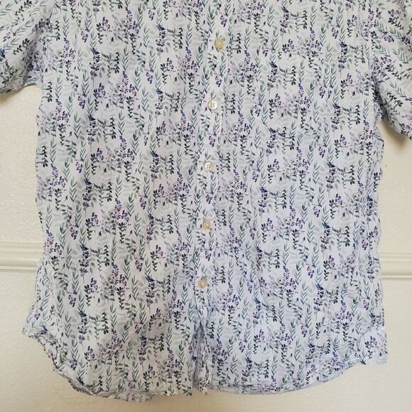 Kennington California Short Sleeve Button Up Shirt White Summer Men's Size XL - Picture 6 of 16